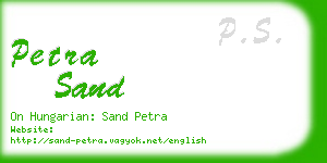 petra sand business card